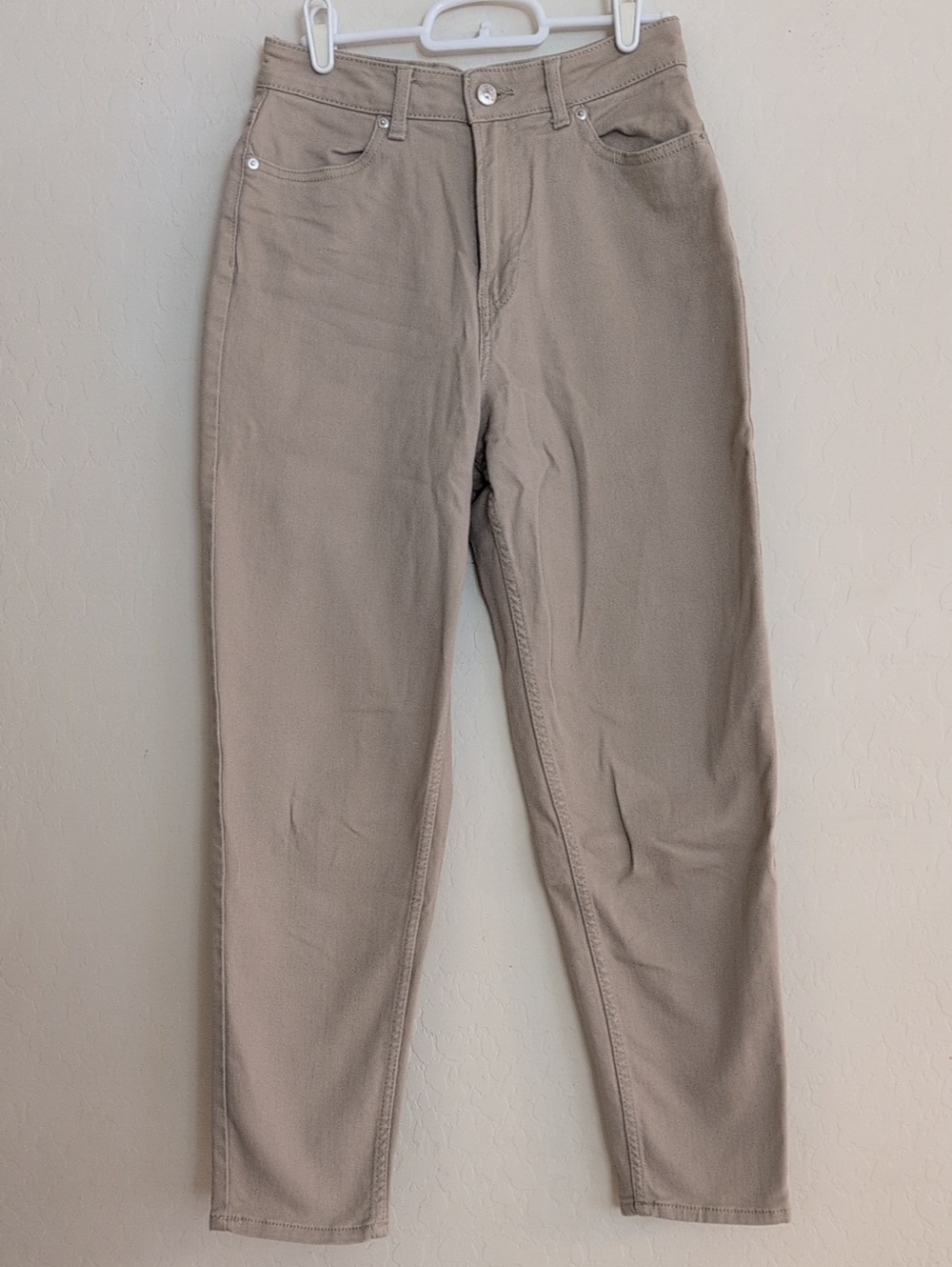 H&M Divided Classic High Rise Straight Leg Ankle Jeans Beige - Size 4